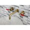 Kingston Brass KS8123CKL Two-Handle Wall Mount Bathroom Faucet, Antique Brass KS8123CKL - alternate 3